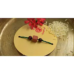 Terracotta ❂ Handmade . Rakhi { a }
